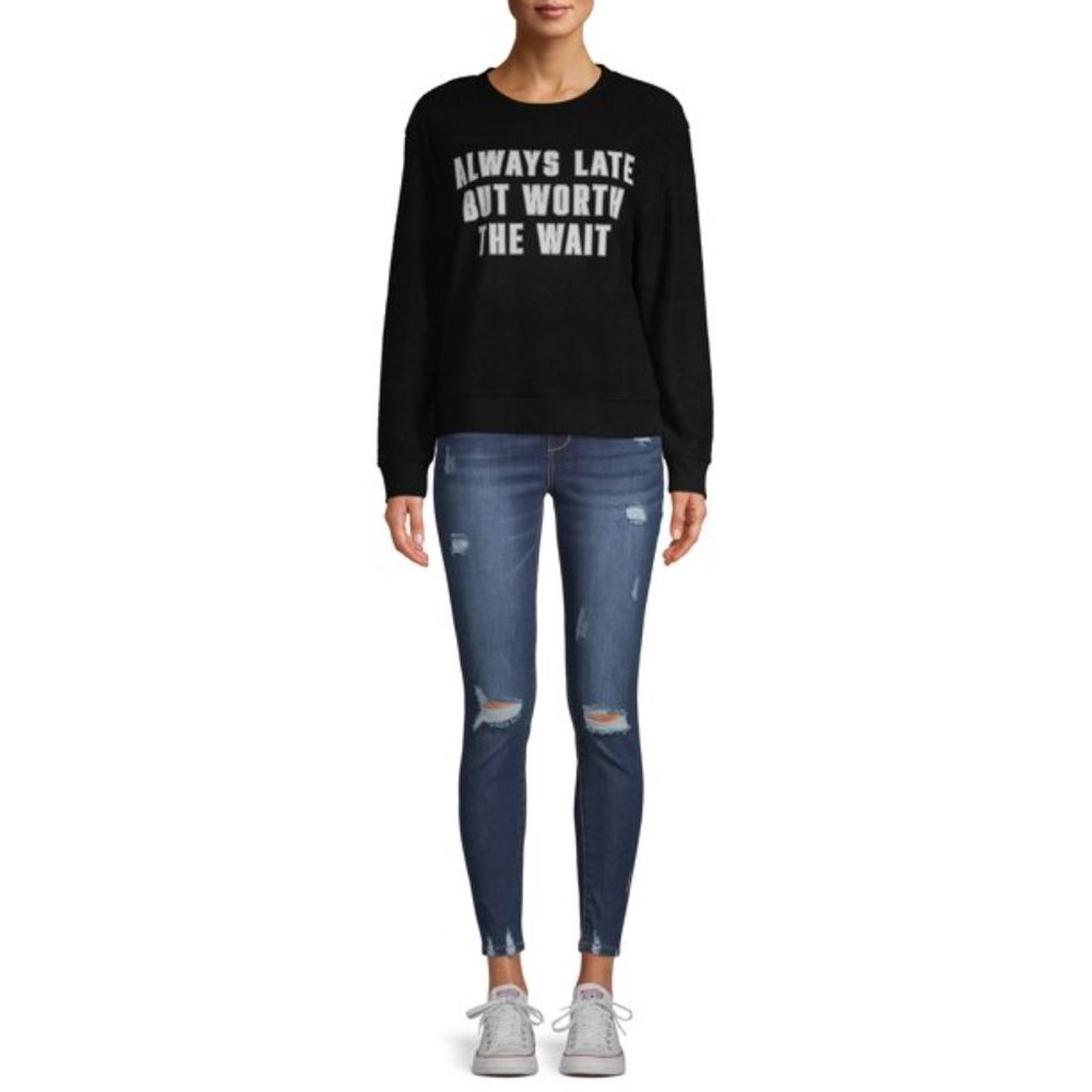 Always Late But Worth The Wait Sweater Small